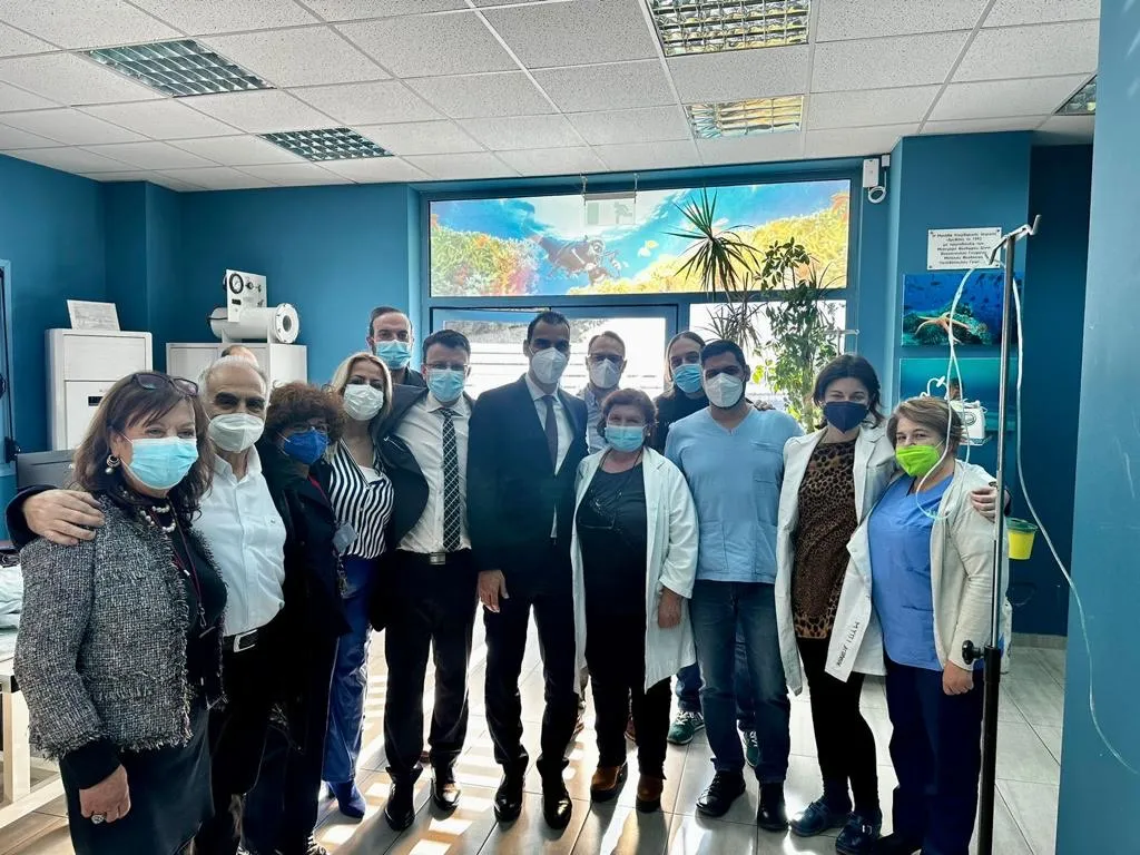 Επίσκεψη Υφ. Υγείας Μ. Θεμιστοκλέους στο Γ. Ν. «Άγιος Παύλος» & στη Μ.Η.Ν «Νίκος Κούρκουλος»