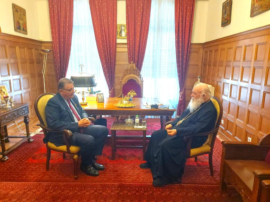 Συνάντηση προέδρου ΠΙΣ, Δρ Αθανάσιου Εξαδάκτυλου με τον Αρχιεπίσκοπο για την προώθηση των μεταμοσχεύσεων